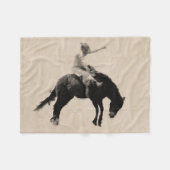 Couverture Polaire Bronco Rodeo Cowboy (Devant (Horizontal))