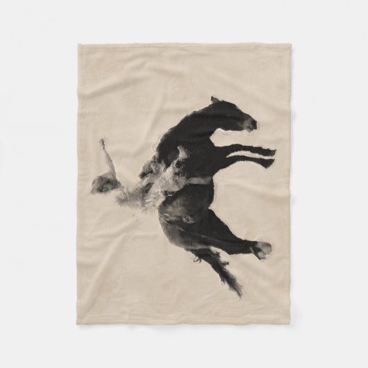 Couverture Polaire Bronco Rodeo Cowboy (Devant)