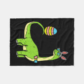Couverture Polaire Brontosaurus Bunny Oeufs Oeufs Jour de Pâques Dino (Devant (Horizontal))
