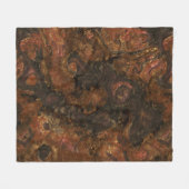 Couverture Polaire Bronze et Pierre rose Abstrait (Devant (Horizontal))