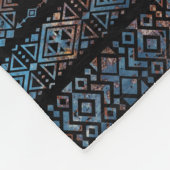 Couverture Polaire Bronze et rouille Pat tribal péruvien aztèque (Coin)