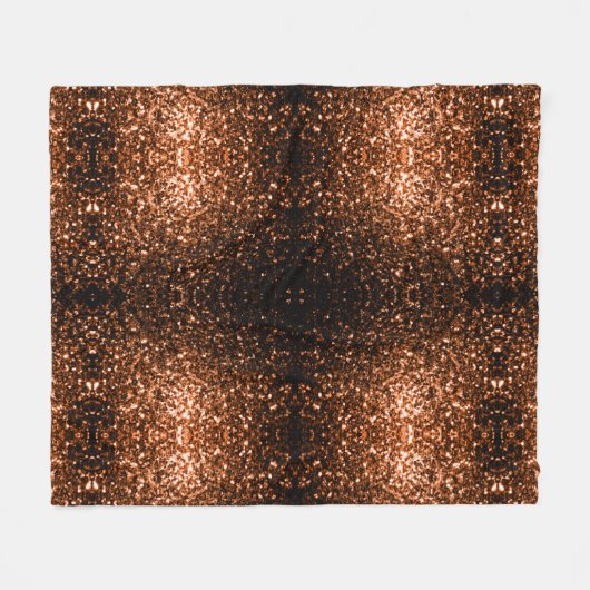 Couverture Polaire Bronze orange brun brun faux parties scintillant e (Devant (Horizontal))