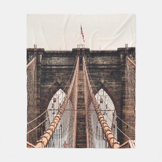 Couverture Polaire Brooklyn Bridge en New Yorkabstract, amérique, ame (Devant)