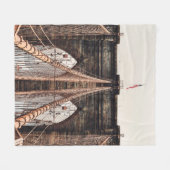 Couverture Polaire Brooklyn Bridge en New Yorkabstract, amérique, ame (Devant (Horizontal))