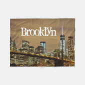 Couverture Polaire Brooklyn Bridge Skyline (Devant (Horizontal))