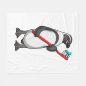 Couverture Polaire Brosse à dent de pingouin (Devant (Horizontal))