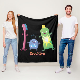 Couverture Polaire Brosse à dents mignonne dentifrice dentaire soie d