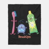 Couverture Polaire Brosse à dents mignonne dentifrice dentaire soie d (Devant)