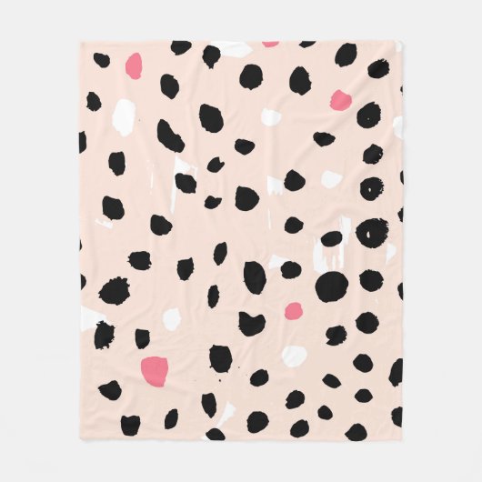 Couverture Polaire Brosse à encre : Texture artistique (Devant)