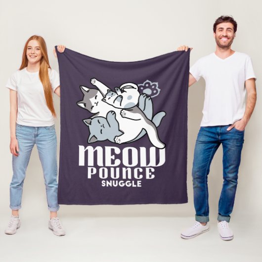 Couverture Polaire Brosse à lait - Chats à couchage mignon (En situation)