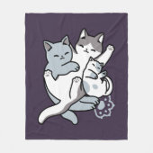 Couverture Polaire Brosse à lait - Chats à couchage mignon (Devant)