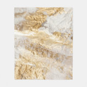 Couverture Polaire Brosse d'or blanc à texture peinte. (Devant)