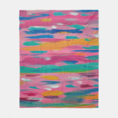 Couverture Polaire Brosse rose Abstraite Impression (Devant)