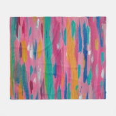 Couverture Polaire Brosse rose Abstraite Impression (Devant (Horizontal))