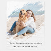 Couverture Polaire Brosse Stroke Photo personnalisée (Devant)