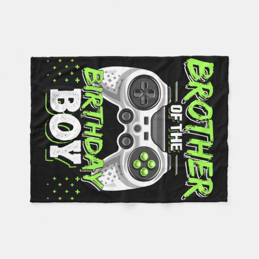 Couverture Polaire Brother Of The Birthday Boy Matching Video Game Bi (Devant (Horizontal))