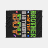 Couverture Polaire Brother Of The Birthday Boy Party Video Gamer Pixe (Devant (Horizontal))