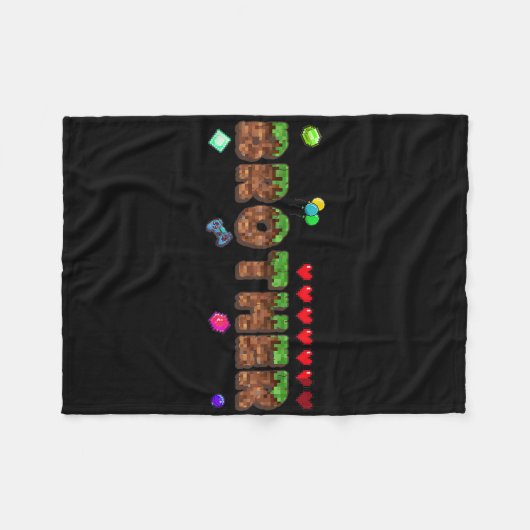 Couverture Polaire Brother Of The Birthday Boy Pixel Game Matching Fa (Devant (Horizontal))