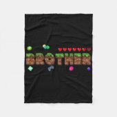Couverture Polaire Brother Of The Birthday Boy Pixel Game Matching Fa (Devant)