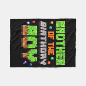 Couverture Polaire Brother Of The Birthday Boy Pixel Gaming Video Gam (Devant (Horizontal))