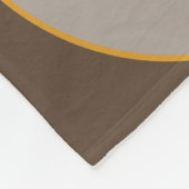 Couverture Polaire Brown, Beige, Tan & Or Motif d'arc Abstrait (Coin)