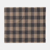 Couverture Polaire Brown Black En vichy Buffalo Plaid Farming (Devant (Horizontal))