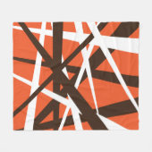 Couverture Polaire Brown blanc et orange Abstrait (Devant (Horizontal))
