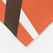 Couverture Polaire Brown blanc et orange Abstrait (Coin)