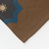 Couverture Polaire Brown Blue Rub El Hizb Motif (Coin)