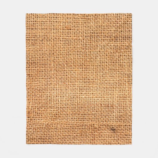 Couverture Polaire Brown burlap cloth background or sack cloth (Devant)