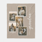 Couverture Polaire Brown Customisé Grand-mère Enfant 5 Photo Collage (Devant)
