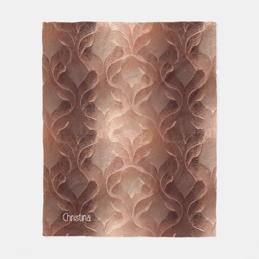 Couverture Polaire Brown en cuivre inspiré dégradé moderne luxe (Devant)