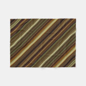 Couverture Polaire Brown Green and Gold Stripes (Devant (Horizontal))