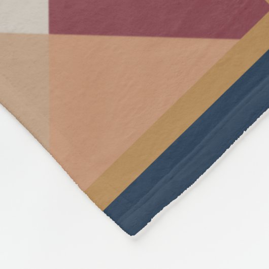 Couverture Polaire Brown gris foncé Mauve Taupe Carrés Mosaïque Motif (Coin)