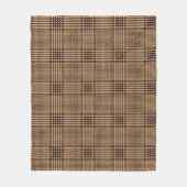 Couverture Polaire Brown Houndstooth Scottish Check Plaid Motif (Devant)