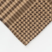 Couverture Polaire Brown Houndstooth Scottish Check Plaid Motif (Coin)