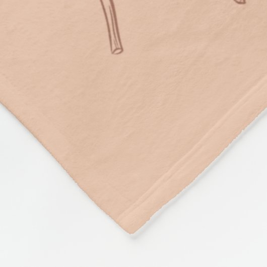 Couverture Polaire Brown Maple Feuille Tropical Botanical Automne (Coin)