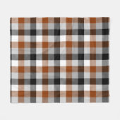 Couverture Polaire Brown noir blanc Twill En vichy design (Devant (Horizontal))