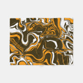 Couverture Polaire Brown, orange et blanc de la récolte de automne de (Devant (Horizontal))