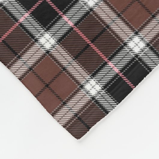 Couverture Polaire Brown Plaid Fleece Blanket (Coin)