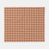 Couverture Polaire Brown Plaid Pattern Simple Rustic Gingham (Devant (Horizontal))