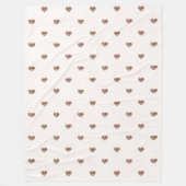 Couverture Polaire Brown Sugar Glitter Hearts Love Valentine's (Devant)