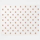 Couverture Polaire Brown Sugar Glitter Hearts Love Valentine's (Devant (Horizontal))