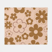 Couverture Polaire Brown Tropical Floral Botanique Printemps été (Devant (Horizontal))