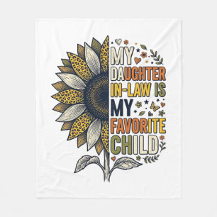 Couverture Polaire Bru Sunflower Vintage Enfant Préféré Belle-Fille S