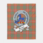 Couverture Polaire Bruce Ancient Clan Badge Tartan Plaid (Devant)