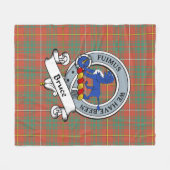 Couverture Polaire Bruce Ancient Clan Badge Tartan Plaid (Devant (Horizontal))