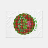 Couverture Polaire Bruce Scottish Tartan Celtic Thistle (Devant (Horizontal))