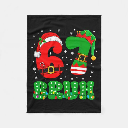 Couverture Polaire Bruh 67 Six Seven 6 7 Meme Christmas Funny Boy Gir (Devant)