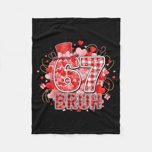 Couverture Polaire Bruh 67 Six Seven 6 7 Mème Saint-Valentin Drôle Fe (Devant)